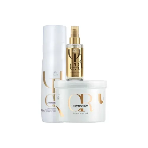 Kit Wella Oil Reflections Shampoo 250 ml + Máscara 500 ml + Oil Reflection 100 ml