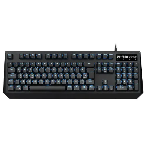 Teclado Mecânico Gamer Switch Brown Retroiluminação Azul PKB95 Philco Preto