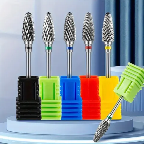 Brocas elétricas para unhas, carboneto de tungstênio, acessório para manicure, cortadores de moagem para removedor de esmalte em gel, ferramentas para unhas