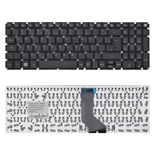 Teclado para Notebook Acer Part Number AEZAA600010 ABNT2 - F2 WI-FI Preto