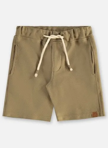 Bermuda Infantil Masculina em Malha Sarjada Marrom