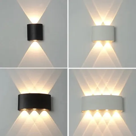 Lâmpada de parede led ao ar livre escada luminária cabeceira loft sala estar para cima para baixo casa corredor lampada 2w 4 6 8 10 12 arandelas parede