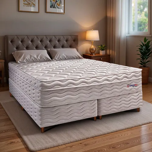 Conjunto Cama Box com Molas Ensacadas Cama inBox Wonderful