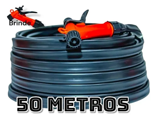 Mangueira de Jardim 50 Metros Super Reforçada Preto