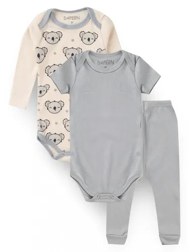 Kit Body Bebê Menino Suedine Coala