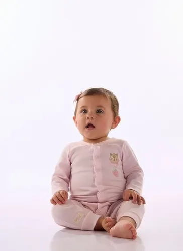 Macacão Longo para Bebê Unissex Rosa