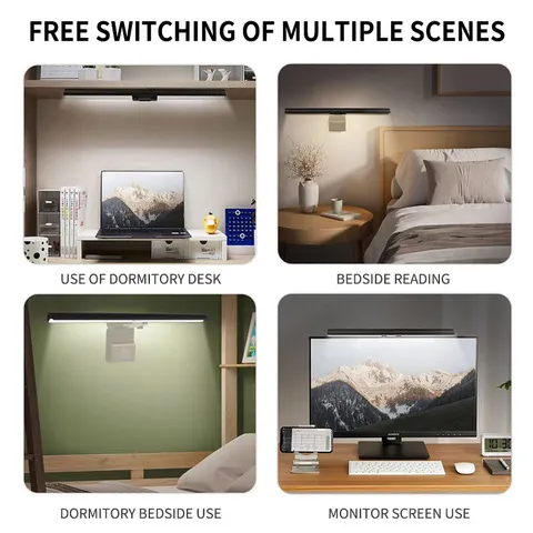 Barra de Luz LED para Monitor de Computador, Luminária de Mesa com Cuidado para os Olhos, Iluminação com Dimerização Gradual para Trabalho e Jogos