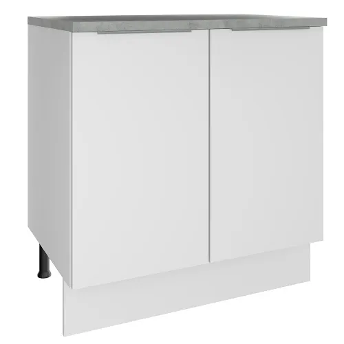 Balcão Madesa Stella 80 x 60 cm 2 Portas (Com Tampo) Branco