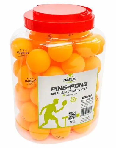 Pote com 60 Bolinhas de Ping Pong 3 Estrelas 40mm em ABS para Tênis de Mesa Treinamento Recreação Escolas Clubes Condomínios Academias Lazer Reposição Alta Durabilidade Laranja