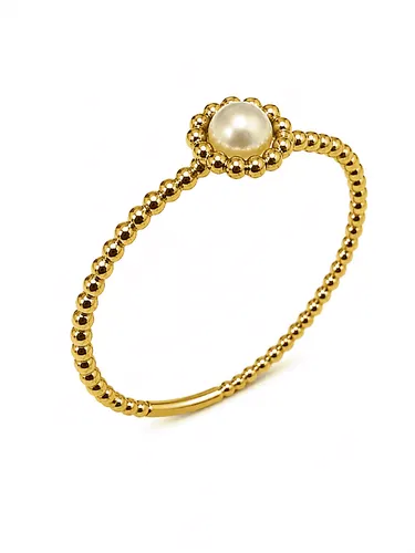Anel Aro Bolinha em Ouro 18K