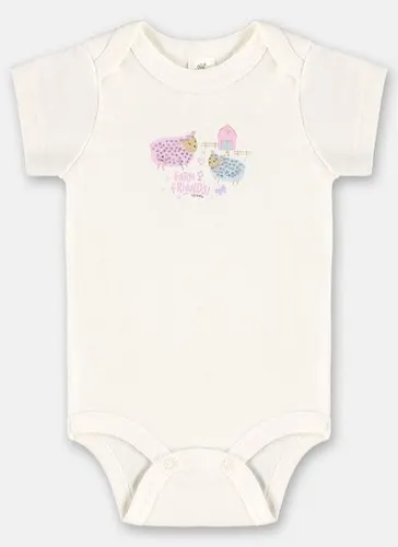 Body para Bebê Menina Essentials Estampado com Strass (Off White) Up Baby