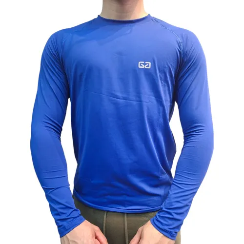 Camisa Compressão UV50 Manga Longa Gataro - Azul - p