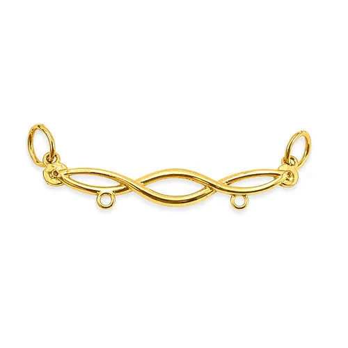 Pingente Canga Infinito 2 Lugares 2,5 cm em Ouro 18K