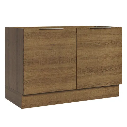 Balcão Gabinete de Pia 120 x 60 cm 2 Portas (Sem Tampo) Rustic Stella Madesa