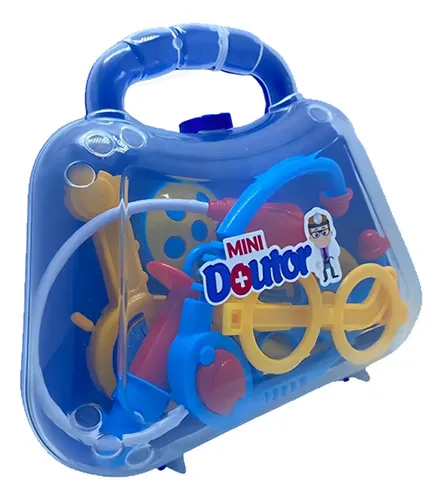 Maleta Médica Pakitoys Infantil Faz de Conta Azul