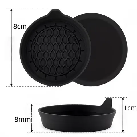 Conjunto de 2 Porta-Copos de Silicone para Carro – Antiderrapantes, Resistentes ao Calor, Acessórios Internos, Opções em Cinza e Preto