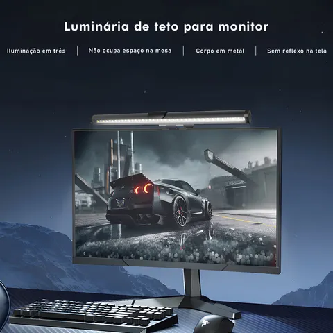 Light Bar Monitor, Led, Luminária, Notebook, Lightbar para Monitor, Luminaria， Abajur Luminária， Luminária Monitor， Coibeu