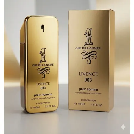 Perfume Masculino  One Biliionare Luxo Gold Livence 003 100ml Fixação Forte