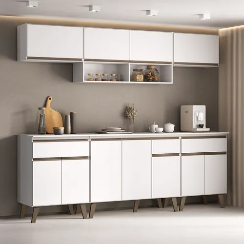 Armário de Cozinha Completa Atlanta Smart Carraro Branca