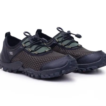 Tênis Antiderrapante Track  para Esportes Pesca Camping Trilha Lazer Bad Fish Verde Oliva