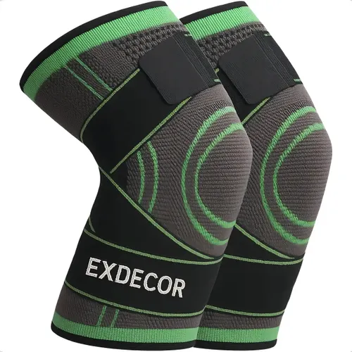 Par Joelheira Compressão Tensor Alívio Estabiliza Dores Joelho Lesão Ligamento Crossfit Ortopedica Meia Articulada Perna Marca Ex Decor