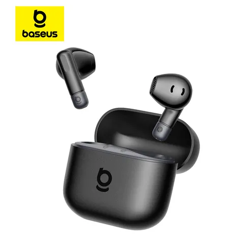 Baseus Bass BS2 Lite True Wireless Fones de ouvido Bluetooth 6.0 Fones de ouvido semi-in-ear 2 microfones AI ENC 40H Playtime IP55 SuperBass Fones de ouvido