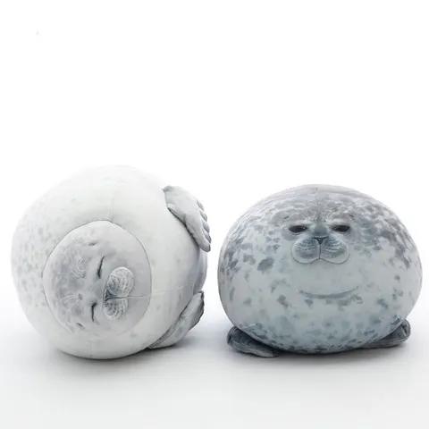 Travesseiro de vedação angry blob gordinho 3d novidade leão marinho boneca brinquedo de pelúcia bebê dormir travesseiro presentes para crianças meninas