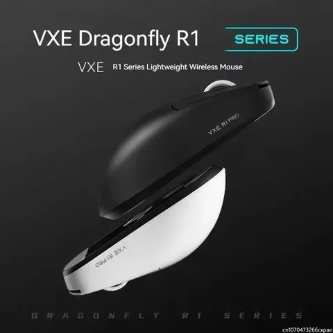 Mouse sem Fio VXE Dragonfly R1 com Sensor PAW3395, Nordic 52840, Mouse para Jogos 2KHz FPS, Velocidade Inteligente e Baixa Latência para Jogos e Escritório