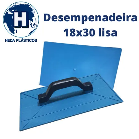 Desempenadeira Plástica Psai 18x30 Cm Lisa 1 Peça