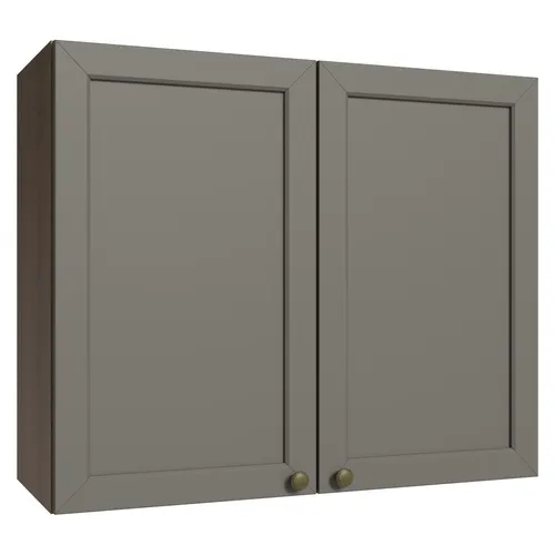 Armário Aéreo 80 cm 2 Portas Rustic/Cinza Vik Madesa