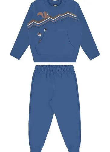 Conjunto Infantil Keep It Simple com Blusão e Calça (Azul) Bee Loop