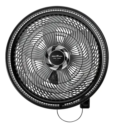 Ventilador Britânia de Parede 6 Pás Preto 47 Cm Bvt575 47 Cm 60 Preto Plástico 6