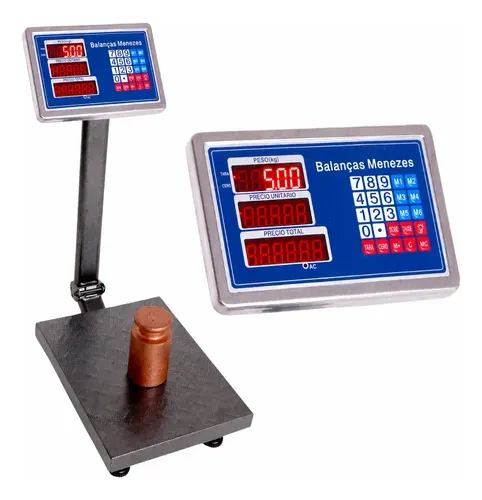 Balança de Plataforma Digital 200 Kg 40x30 1 Garantia 127/220v Cinza