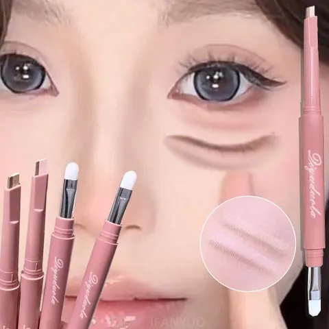 Lápis iluminador aegyo sal, à prova d'água, natural, dupla cor, bicho da seda, sob os olhos, iluminador, sombra, contorno, maquiagem para os olhos