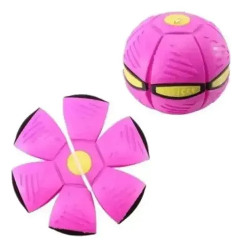 Bola Mágica Disco Voador Brinquedo ao Ar Livre Bola Maluca Cor Rosa