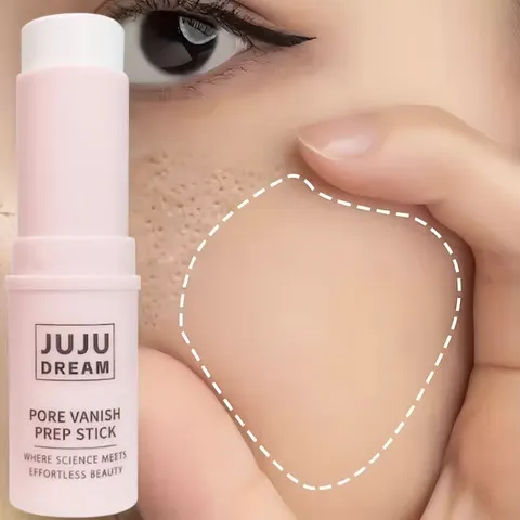Pore Vanish Primer Stick - Desbotamento de poros, bastão de pré-maquiagem portátil, pele lisa para maquiagem diária Face Primer Stick