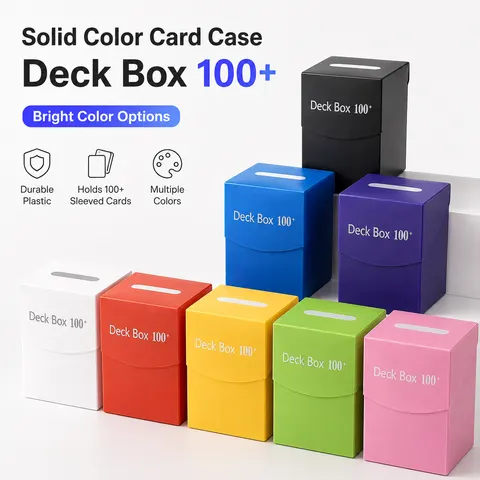 Caixa de Armazenamento para Mais de 100 Cartas com Dupla Camada, Organizador Colorido para Cartas de Troca MTG CCG TCG PTCG e Coleção de Cartas Esportivas