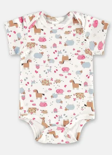 Body para Bebê Menina em Suedine Essentials (Branco) Up Baby