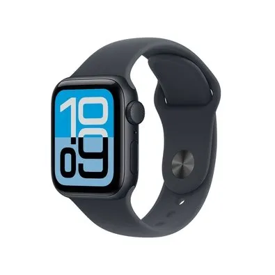 Apple Watch SE 3 GPS, Caixa Meia-noite de Alumínio de 40 mm, Pulseira Esportiva Meia-noite, Tamanho M/G - MEHC4AM/A