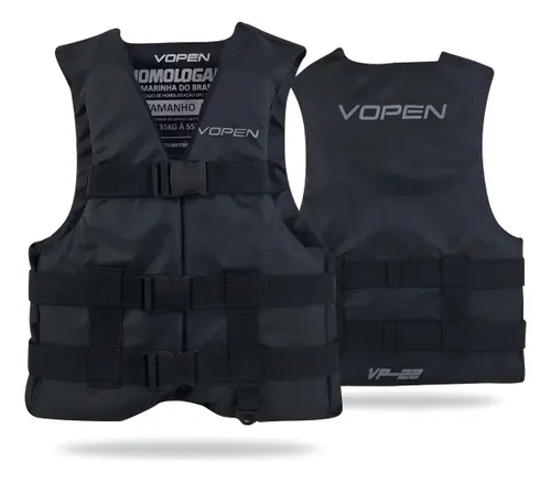 Colete Jetski Nylon Homologado Classe V Melhor Impacto Cor Preto Tamanho M