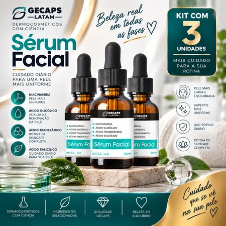 Combo 3x Sérum Clear Clareador  30ml