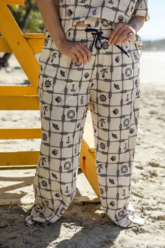 Calça Pijama Feminina Pantalona Estampa Nós Náuticos