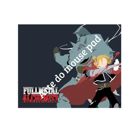 Mouse Pad Fullmetal Alchemist Personalizado Nome Edward Alphonse Roy Anime Otaku Gamer Presente