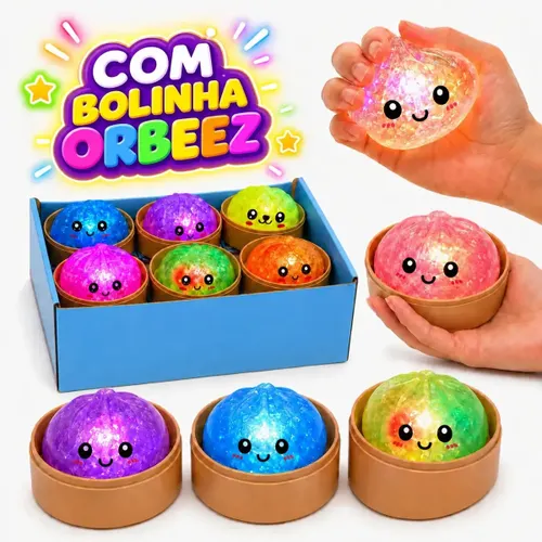 Brinquedo de Apertar Surpresa Raro com Orbeez Antistress Colorido Bolinhas Popsy