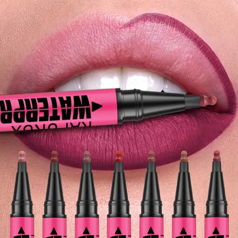 1pc líquido matte12-color lipliner lápis impermeável plumping mancha batom natural lábio forro contorno lábios contorno maquiagem