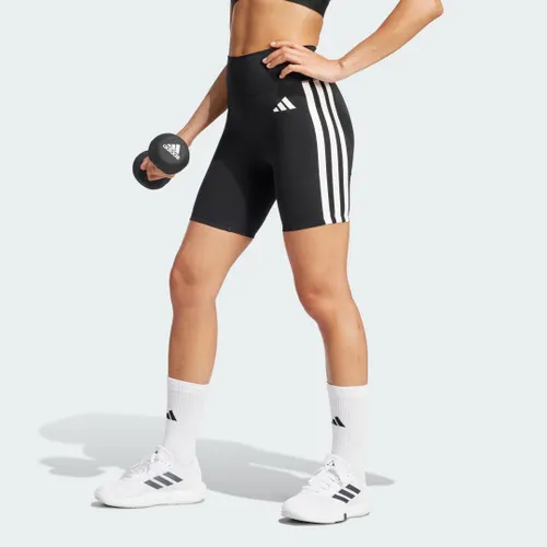 Calça Legging Curta Optime Essentials 3 Listras Mulher adidas