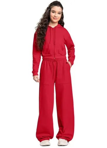 Jaqueta Cropped Juvenil em Moletom (Vermelho) Gloss
