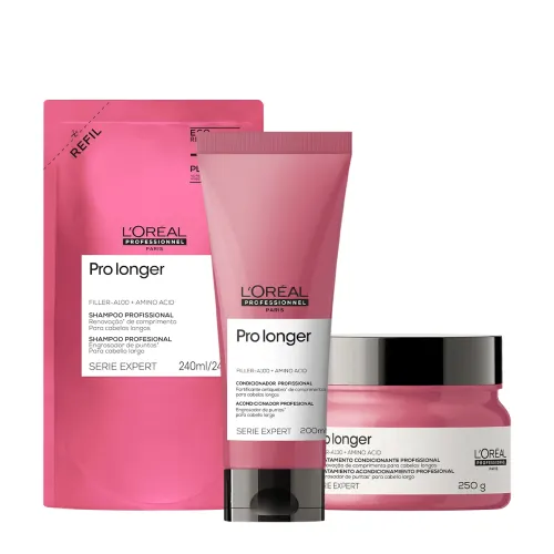 Kit L'Oréal Professionnel Pro Longer Home Care Refil 3 Produtos