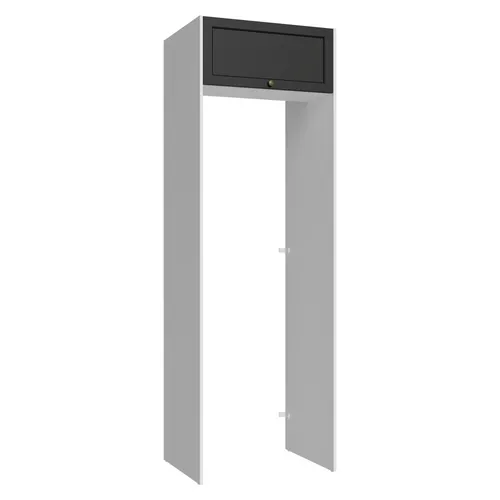 Porta-Geladeira 73 cm 1 Porta Basculante Branco/Preto Vik Madesa