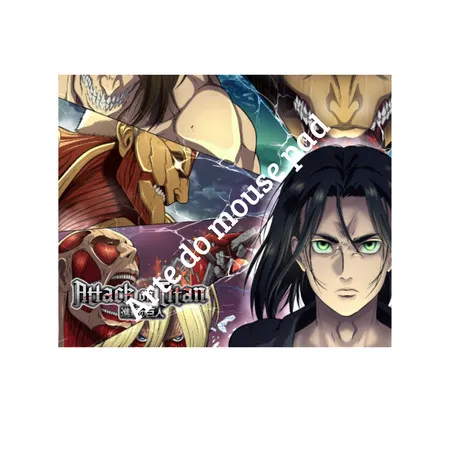 Mouse Pad Attack on Titan Personalizado Nome 22x18cm Anime Otaku Gamer Presente Geek Setup